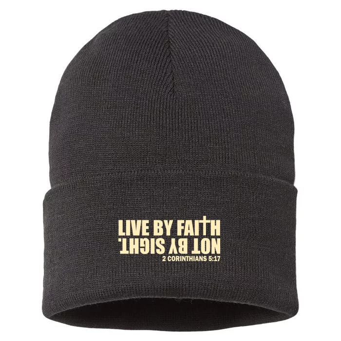 Live By Faith Not By Sight Sustainable Knit Beanie