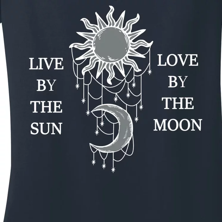 Live By The Sun Love By The Moon Women's V-Neck T-Shirt