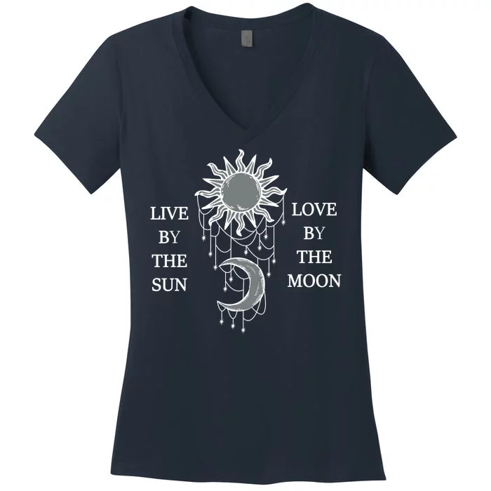 Live By The Sun Love By The Moon Women's V-Neck T-Shirt