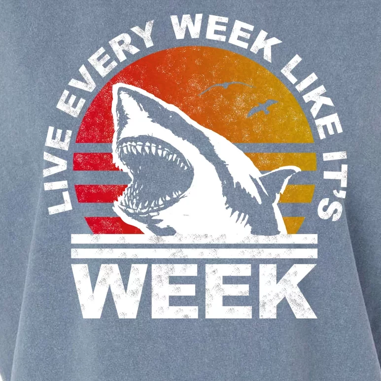 Live Every Week Like It's Shark Week Garment-Dyed Women's Muscle Tee