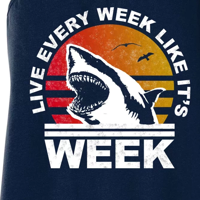 Live Every Week Like It's Shark Week Women's Racerback Tank