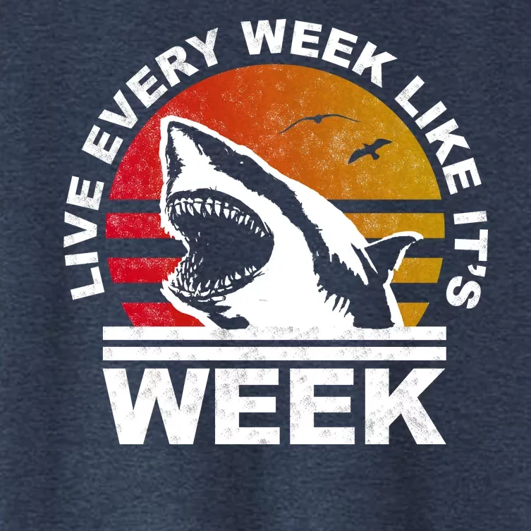 Live Every Week Like It's Shark Week Women's Crop Top Tee