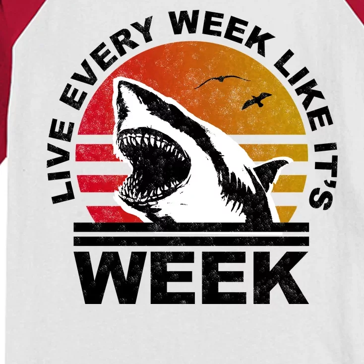 Live Every Week Like It's Shark Week Kids Colorblock Raglan Jersey