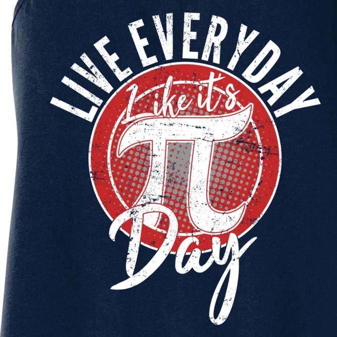 Live Everyday Like It's PI 3.14 Day Women's Racerback Tank