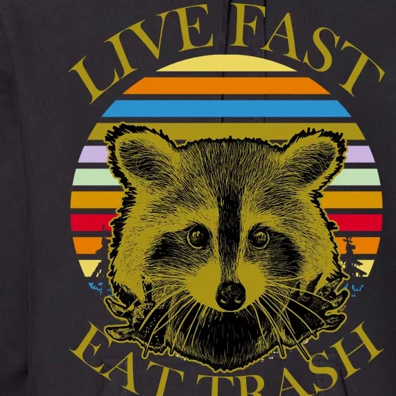 Live Fast Eat Trash Premium Hoodie