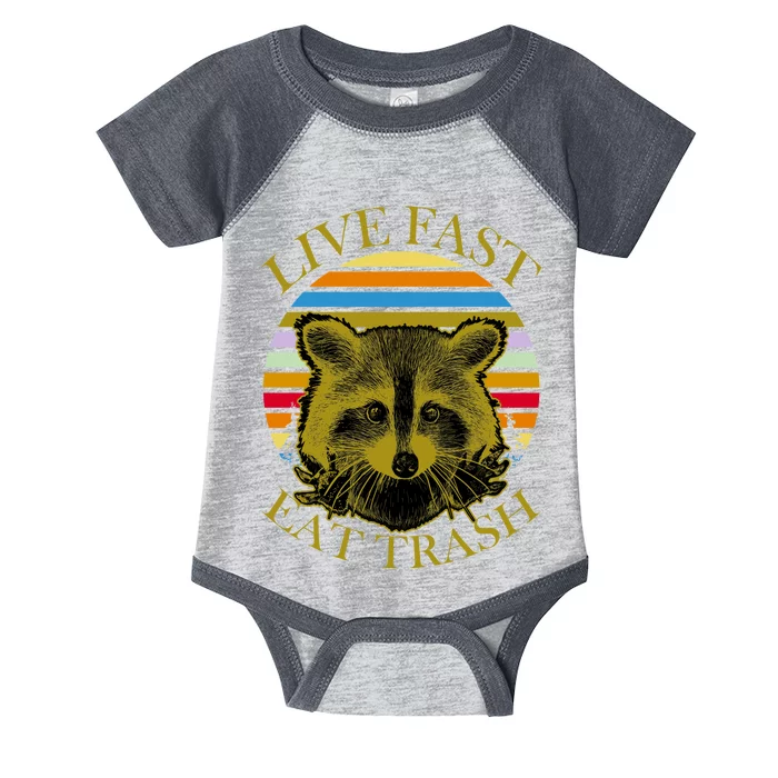 Live Fast Eat Trash Infant Baby Jersey Bodysuit