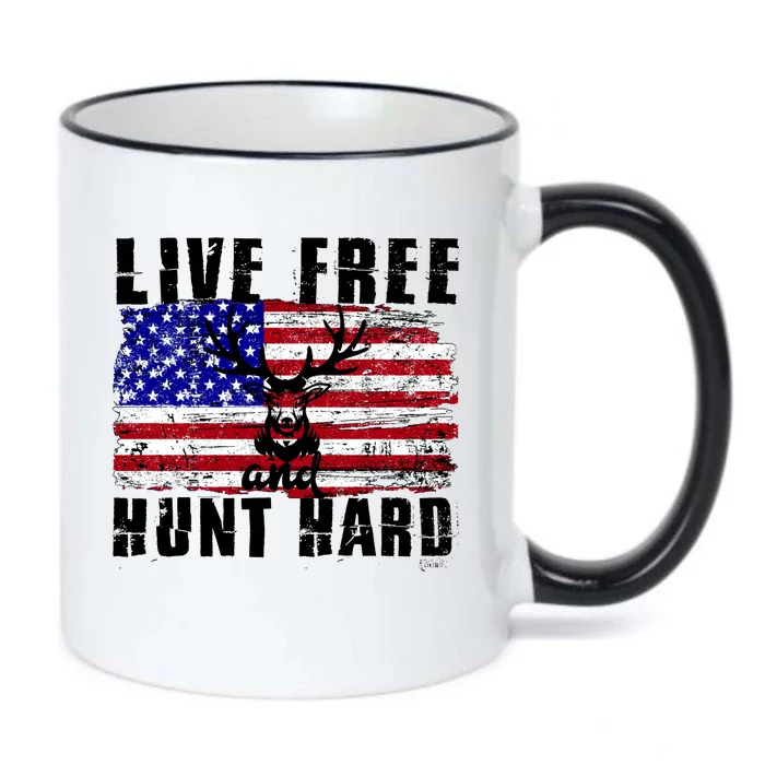 Live Free Hunt Hard Black Color Changing Mug