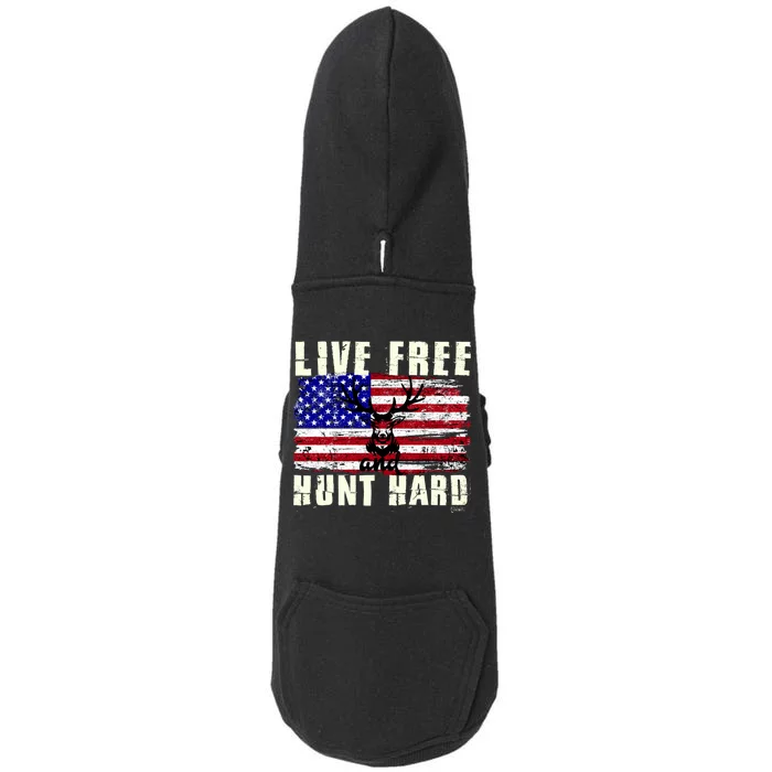 Live Free Hunt Hard Doggie 3-End Fleece Hoodie