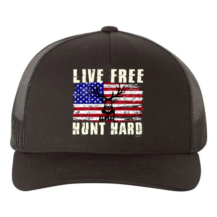 Live Free Hunt Hard Yupoong Adult 5-Panel Trucker Hat