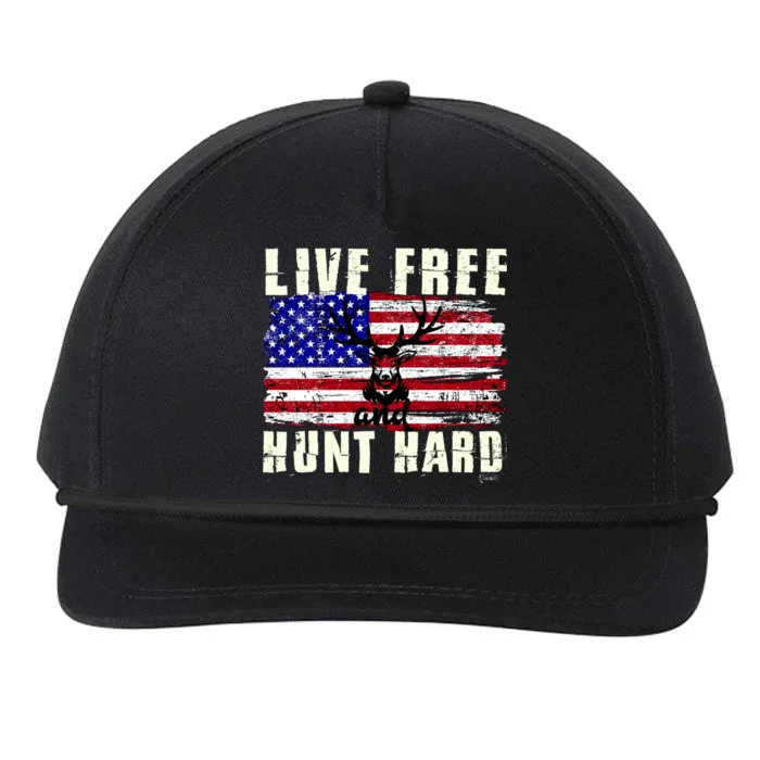 Live Free Hunt Hard Snapback Five-Panel Rope Hat