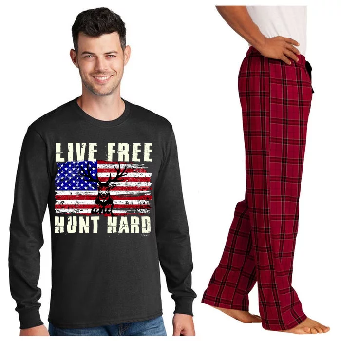 Live Free Hunt Hard Long Sleeve Pajama Set