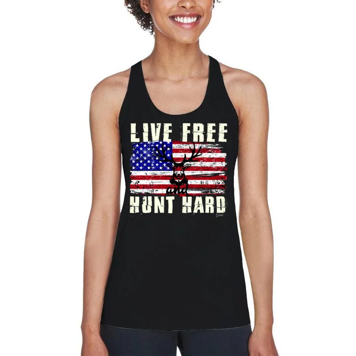 Live Free Hunt Hard Women's Racerback Tank