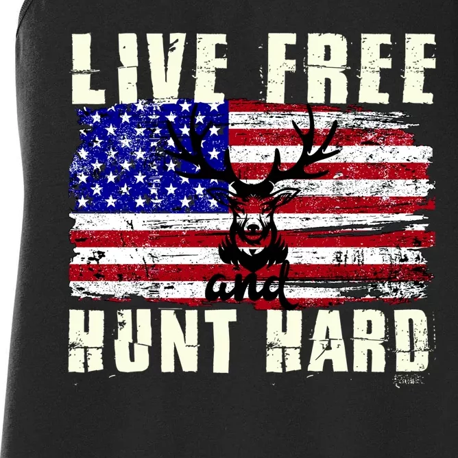 Live Free Hunt Hard Women's Racerback Tank