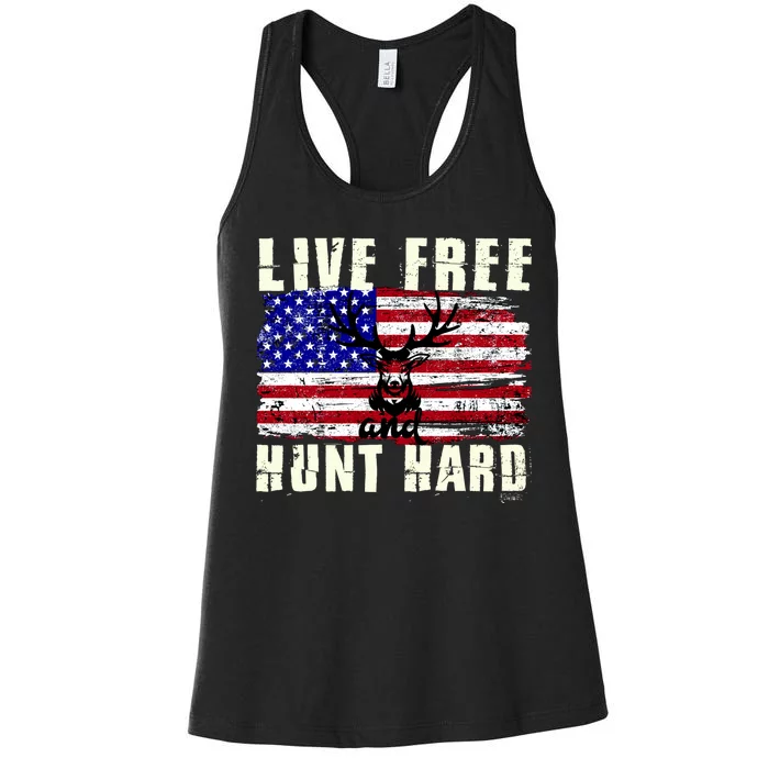 Live Free Hunt Hard Women's Racerback Tank