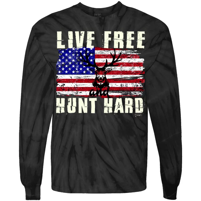 Live Free Hunt Hard Tie-Dye Long Sleeve Shirt