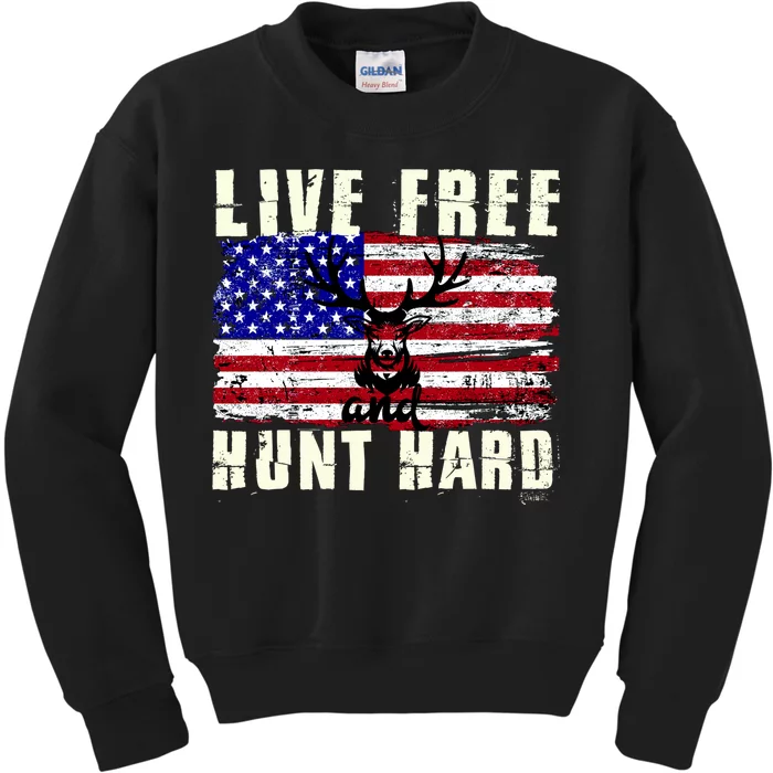 Live Free Hunt Hard Kids Sweatshirt