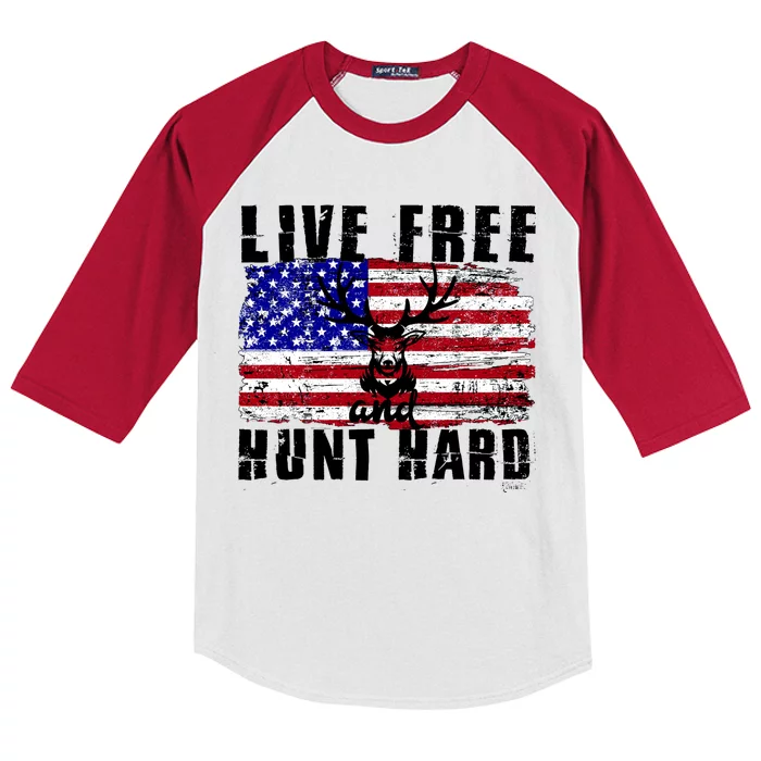 Live Free Hunt Hard Kids Colorblock Raglan Jersey