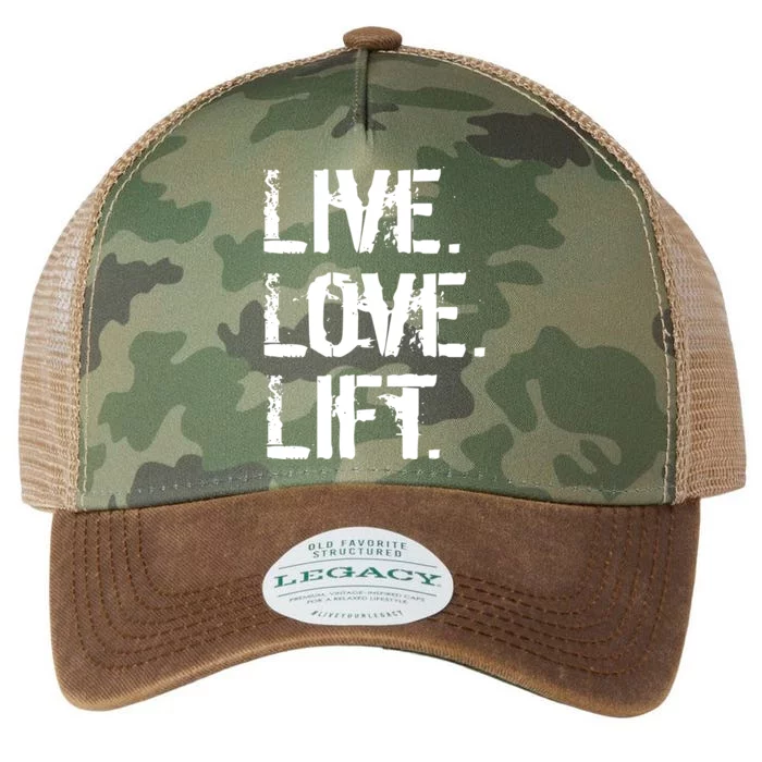 Live Love Lift Retro Fitness Legacy Tie Dye Trucker Hat