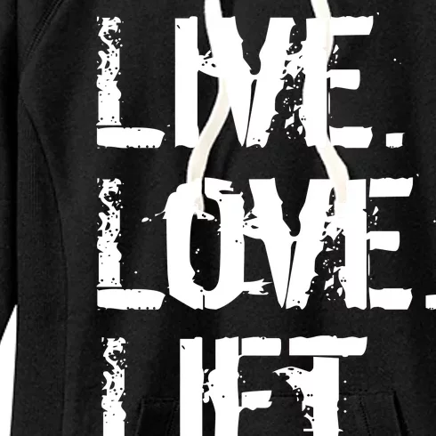 Live Love Lift Retro Fitness Women's Fleece Hoodie