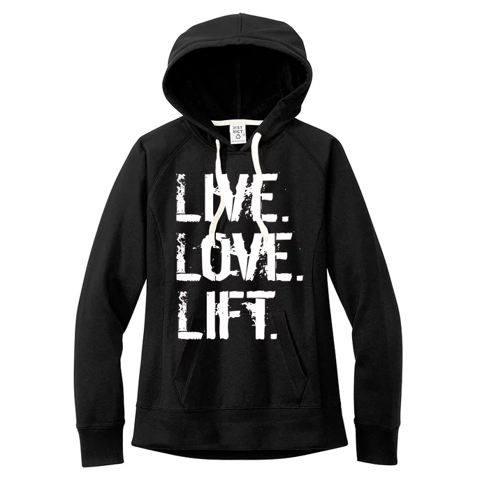 Live Love Lift Retro Fitness Women's Fleece Hoodie