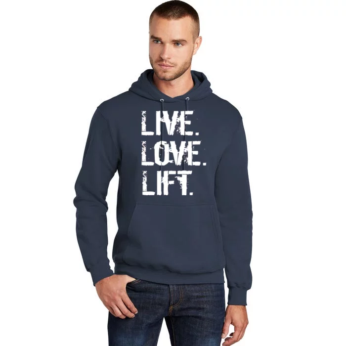 Live Love Lift Retro Fitness Tall Hoodie