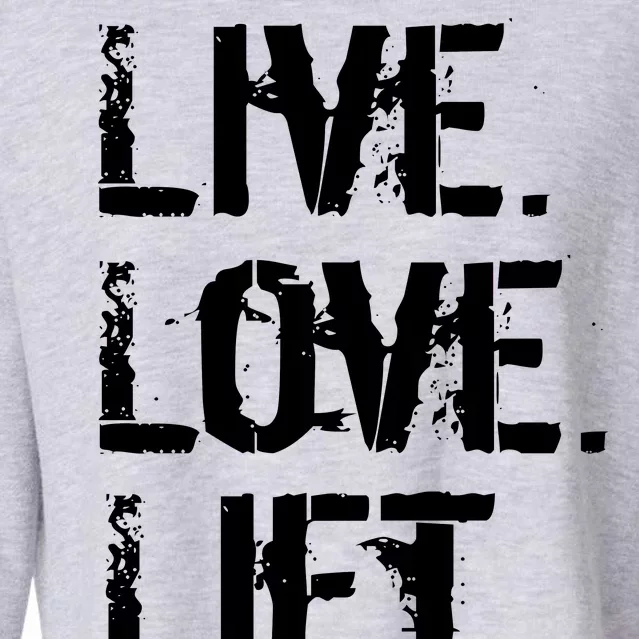 Live Love Lift Retro Fitness Cropped Pullover Crew