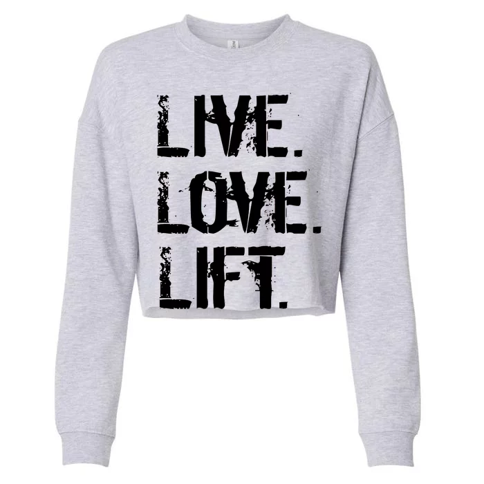 Live Love Lift Retro Fitness Cropped Pullover Crew