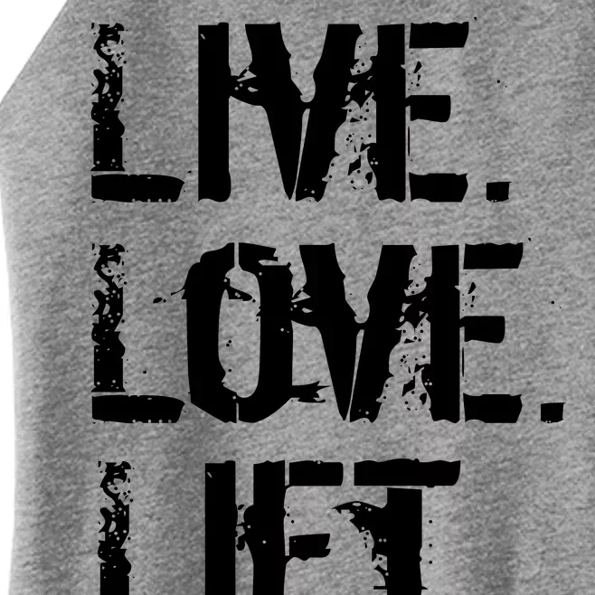 Live Love Lift Retro Fitness Women’s Perfect Tri Rocker Tank