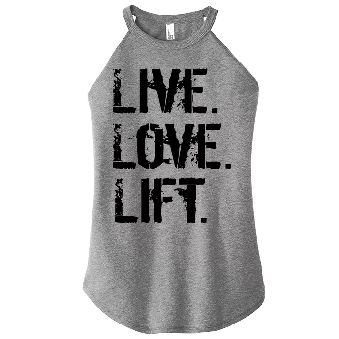 Live Love Lift Retro Fitness Women’s Perfect Tri Rocker Tank