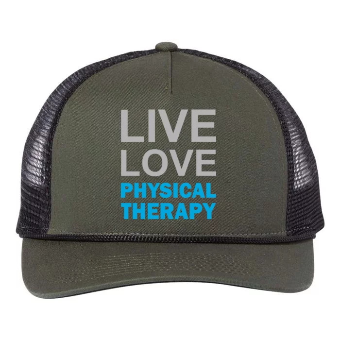 Live Love Physical Therapy Retro Rope Trucker Hat Cap