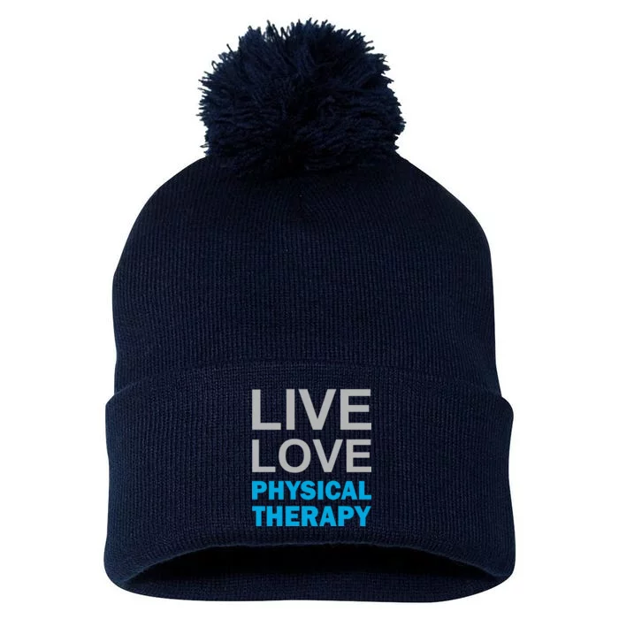 Live Love Physical Therapy Pom Pom 12in Knit Beanie