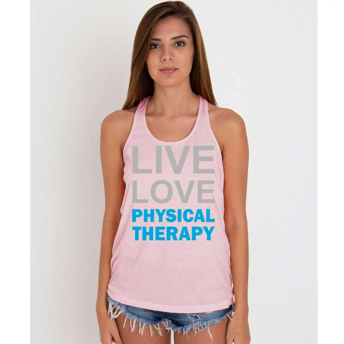 Live Love Physical Therapy Women's Knotted Racerback Tank