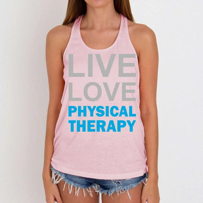 Live Love Physical Therapy Women's Knotted Racerback Tank