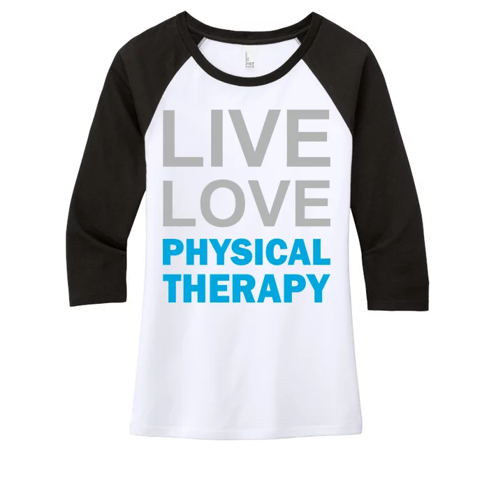 Live Love Physical Therapy Women's Tri-Blend 3/4-Sleeve Raglan Shirt