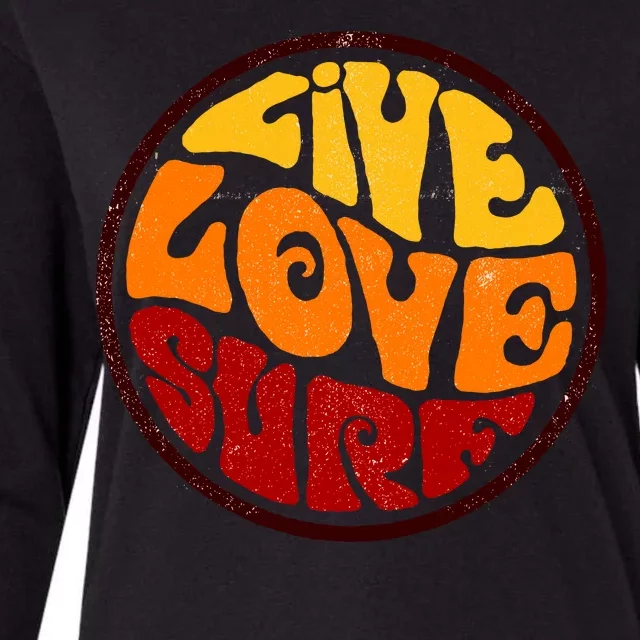 Live Love Surf Womens Cotton Relaxed Long Sleeve T-Shirt