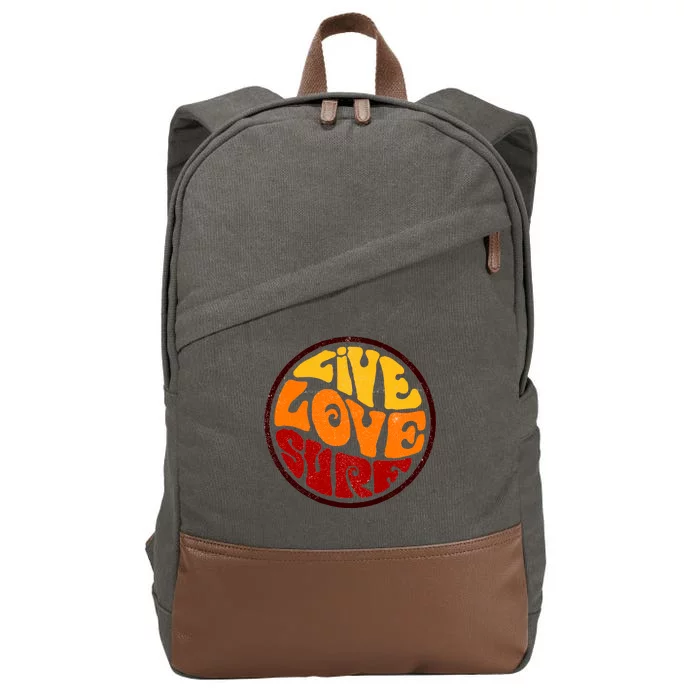 Live Love Surf Cotton Canvas Backpack