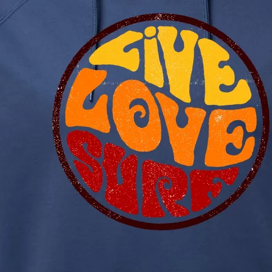 Live Love Surf Performance Fleece Hoodie