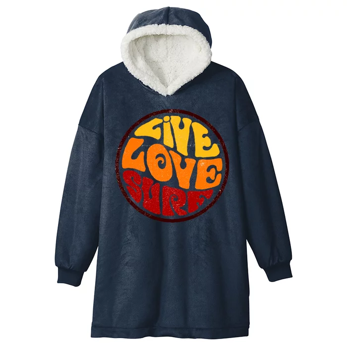 Live Love Surf Hooded Wearable Blanket