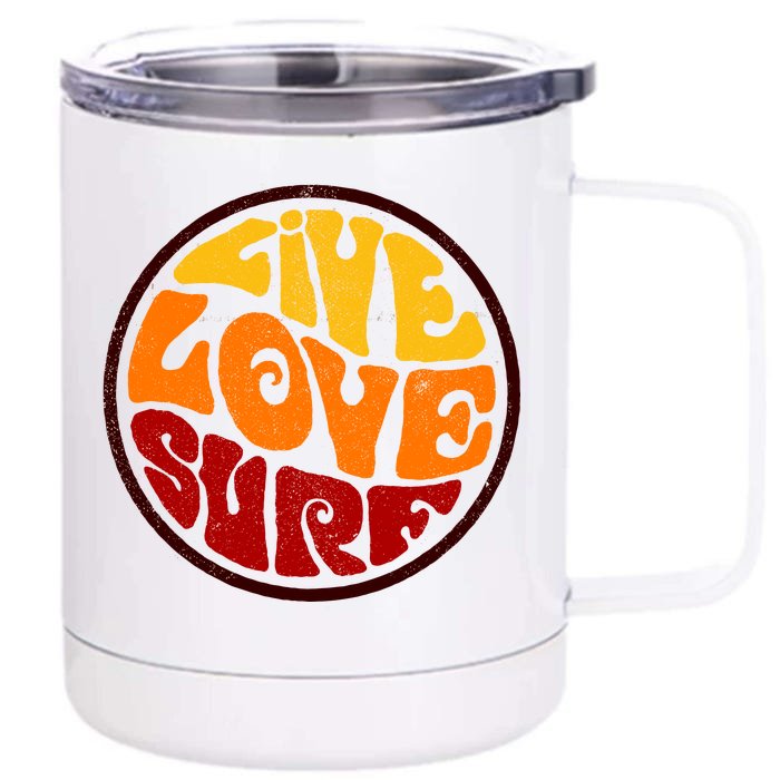 Live Love Surf Front & Back 12oz Stainless Steel Tumbler Cup