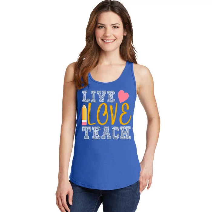 Live Love Teach Ladies Essential Tank