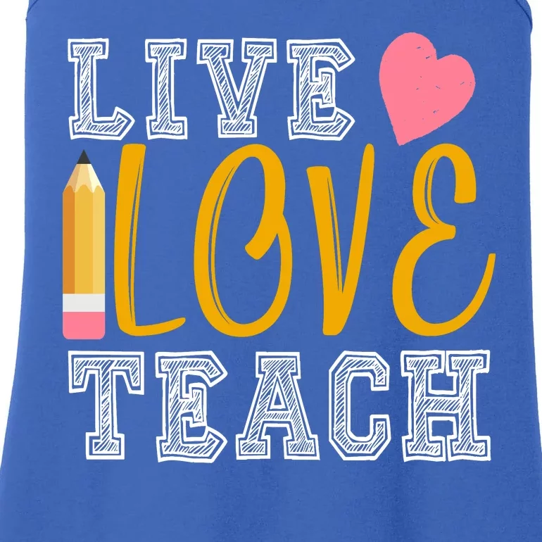 Live Love Teach Ladies Essential Tank