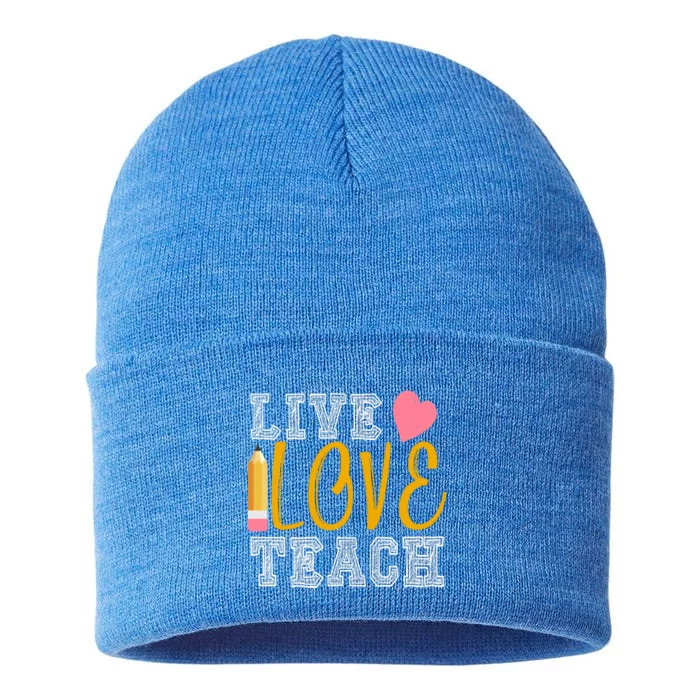 Live Love Teach Sustainable Knit Beanie