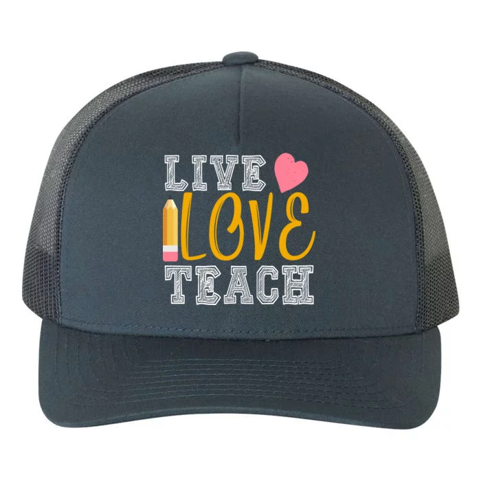 Live Love Teach Yupoong Adult 5-Panel Trucker Hat