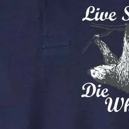 Live Slow Die Whenever Sloth Softstyle Adult Sport Polo