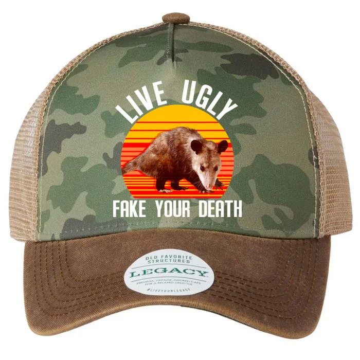 Live Ugly Fake Your Death Legacy Tie Dye Trucker Hat