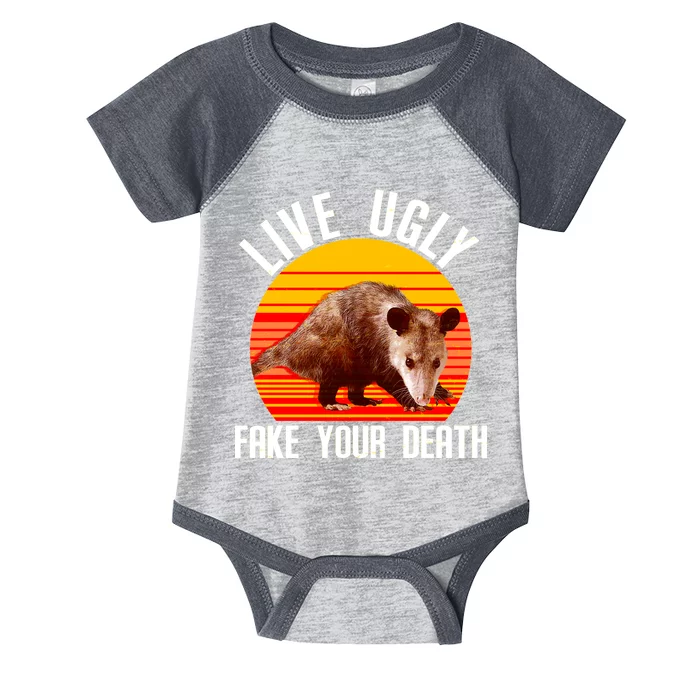 Live Ugly Fake Your Death Infant Baby Jersey Bodysuit