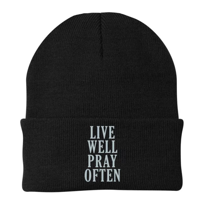 Live Well Pray Often Knit Cap Winter Beanie