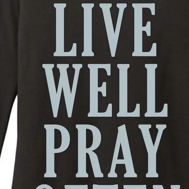 Live Well Pray Often Womens CVC Long Sleeve Shirt