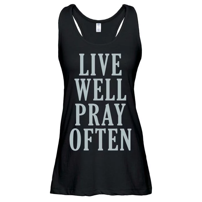 Live Well Pray Often Ladies Essential Flowy Tank