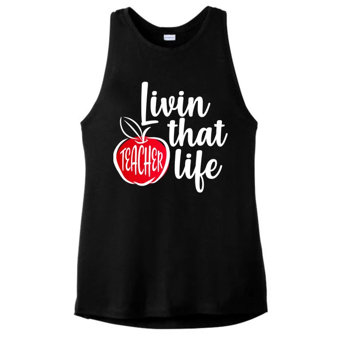 Livin That Teacher Life Ladies Tri-Blend Wicking Tank